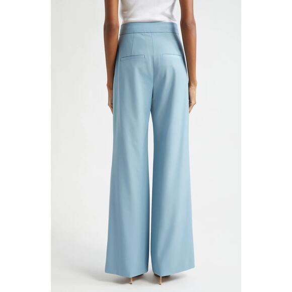 VERONICA BEARD Robinne Stretch Virgin Wool Blend Blue Pants - Picture 2 of 15